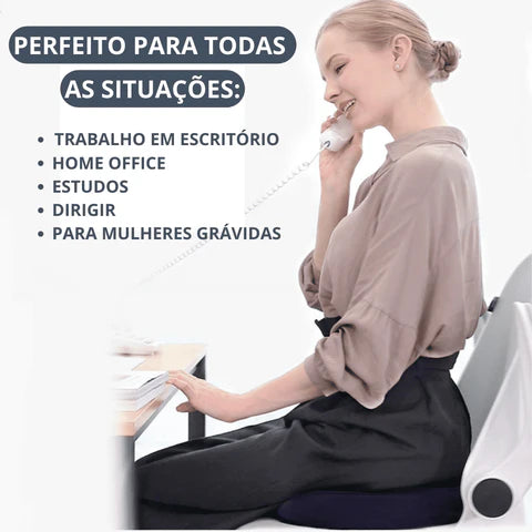 Assento e Encosto Ortopédico para Lombar