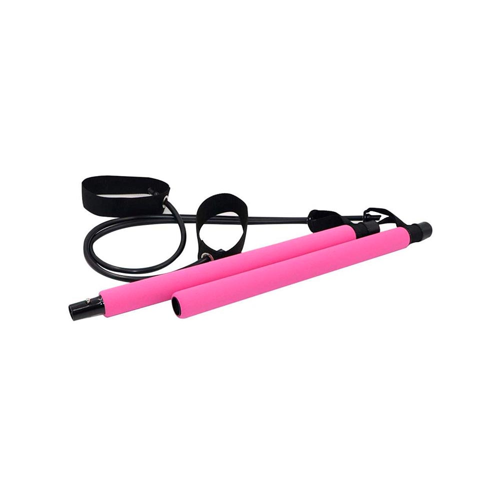 Barra de pilates con bandas de resistencia – Entrenamiento completo y personalizado