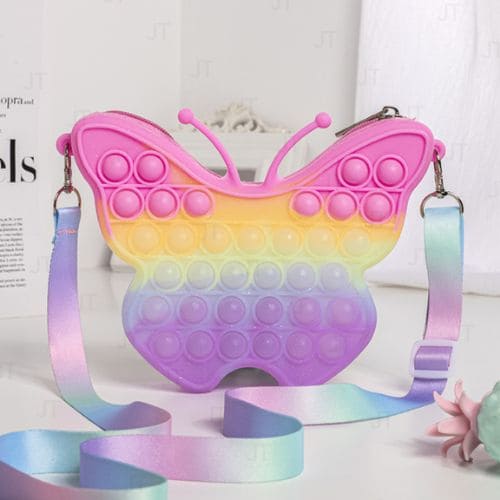 Bolsa de Ombro Borboleta Pop It - Moda Feminina Divertida