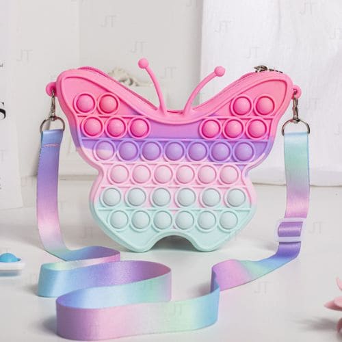 Bolsa de Ombro Borboleta Pop It - Moda Feminina Divertida