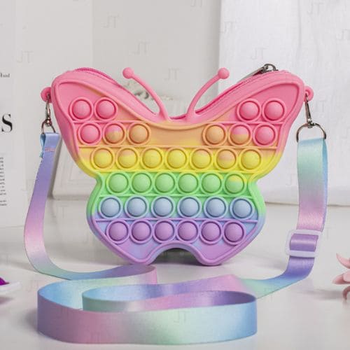 Bolsa de Ombro Borboleta Pop It - Moda Feminina Divertida