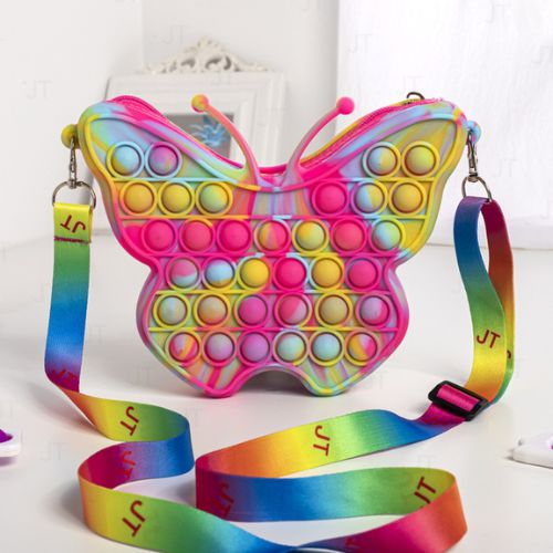 Bolsa de Ombro Borboleta Pop It - Moda Feminina Divertida
