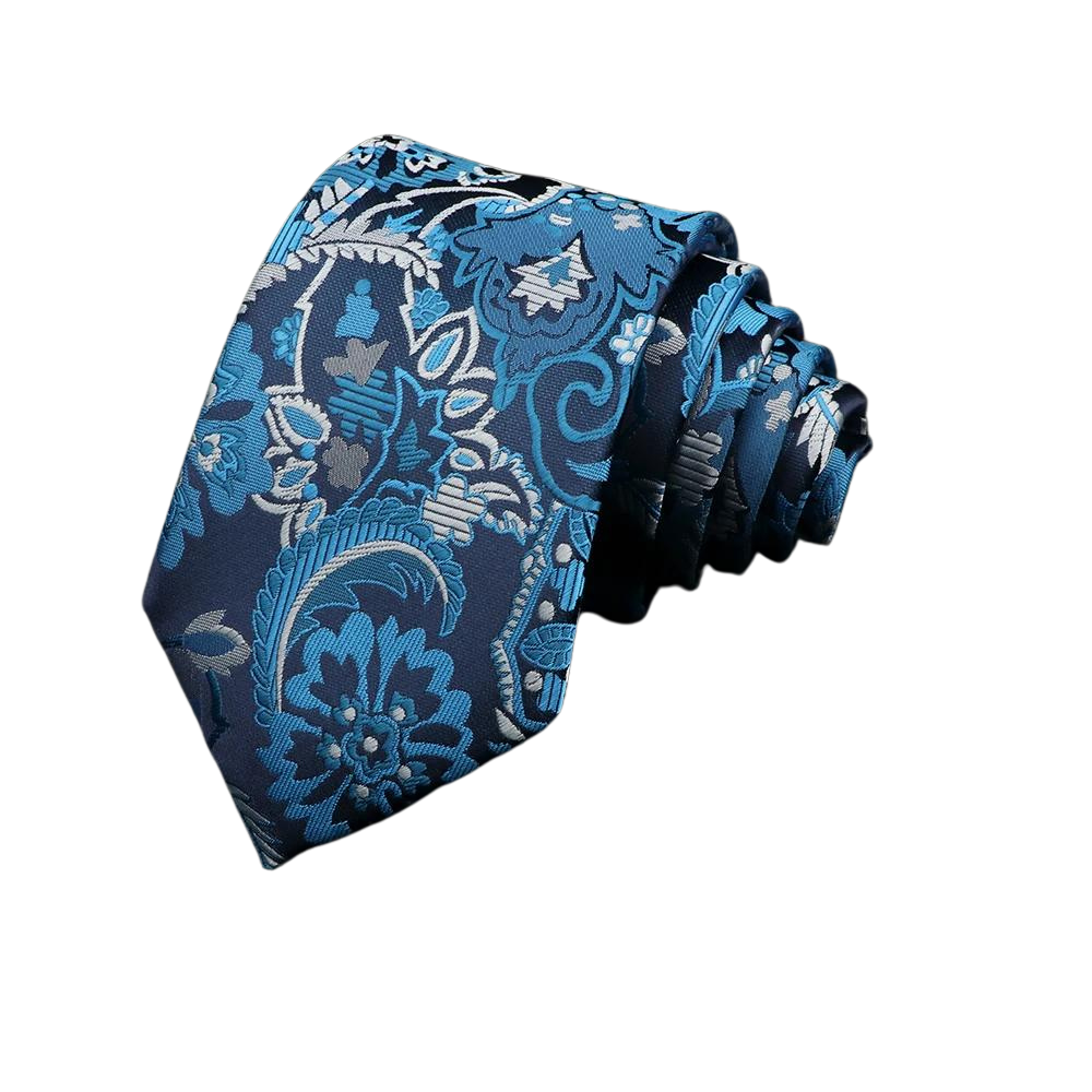 Gravata Estampada Floral Roman