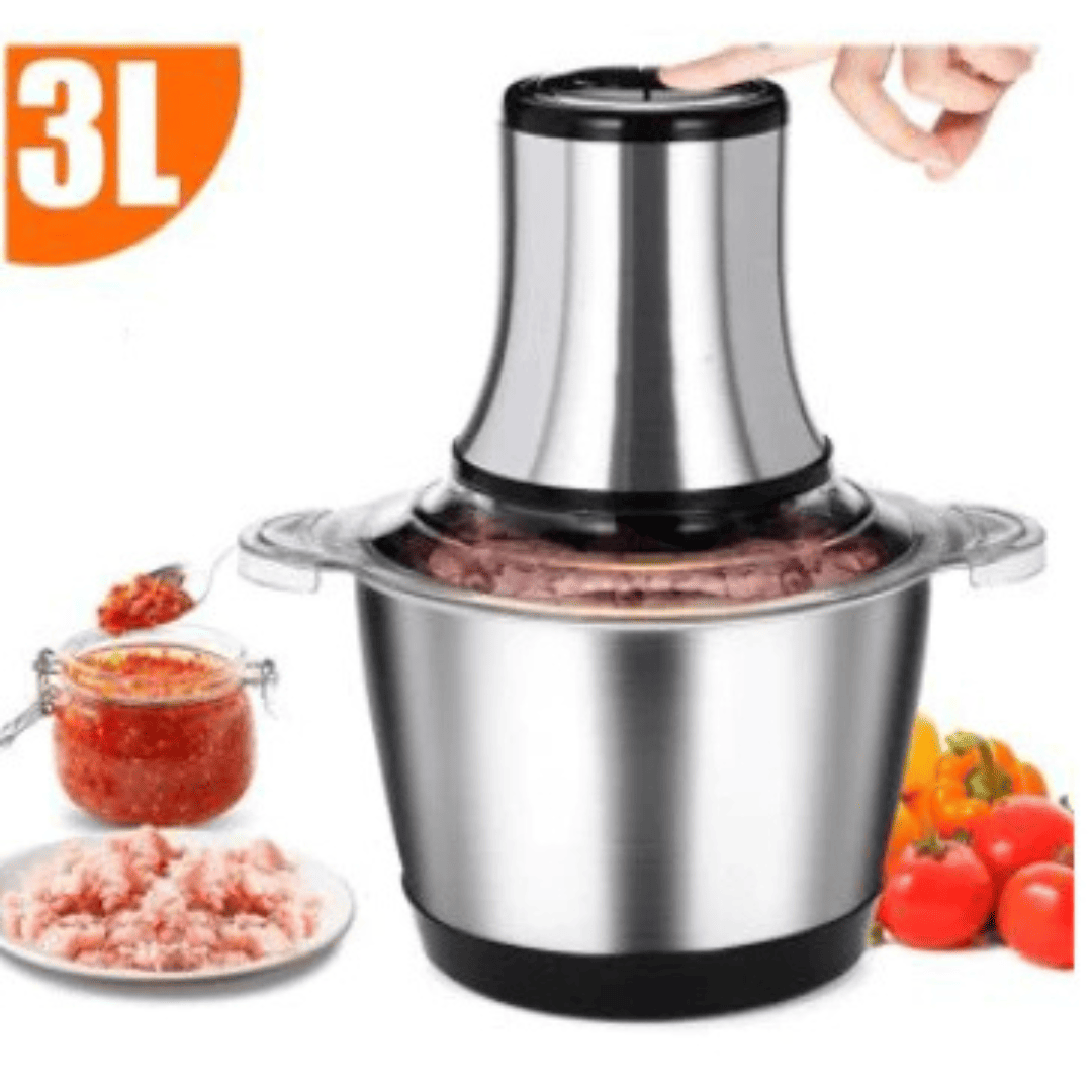 Mini Processador Manual Inox | Triturador de Alho, Cebola e Temperos
