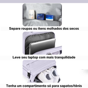 Mochila Multifuncional com carregamento USB (aprovada para voo)
