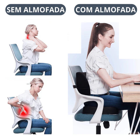 Assento e Encosto Ortopédico para Lombar