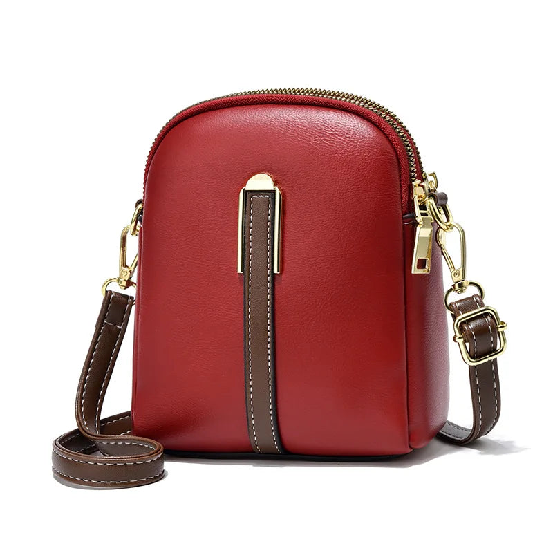 Bolsa de Couro Transversal Feminina Fendy