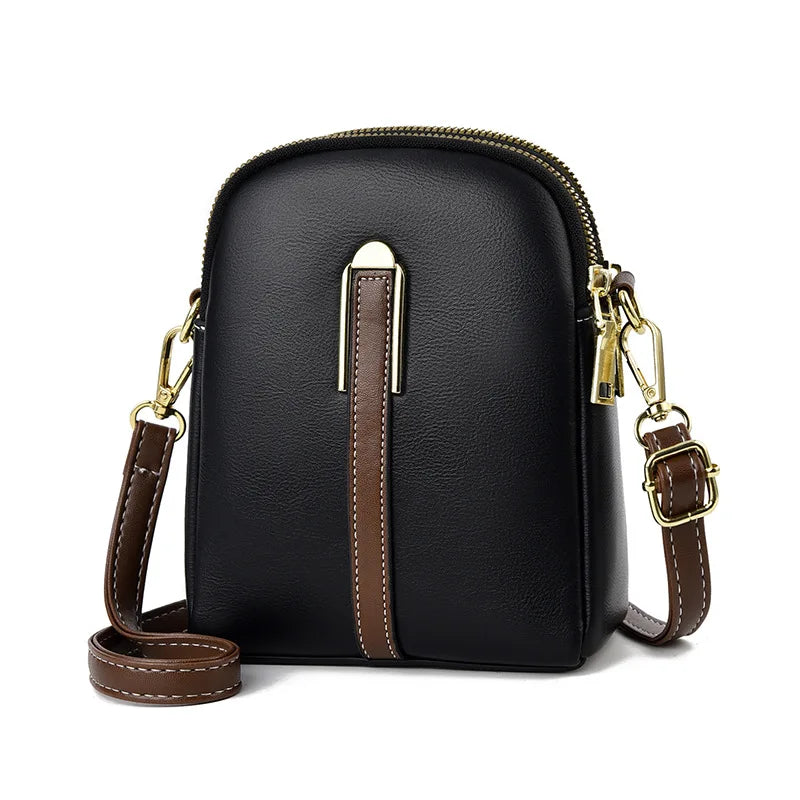 Bolsa de Couro Transversal Feminina Fendy