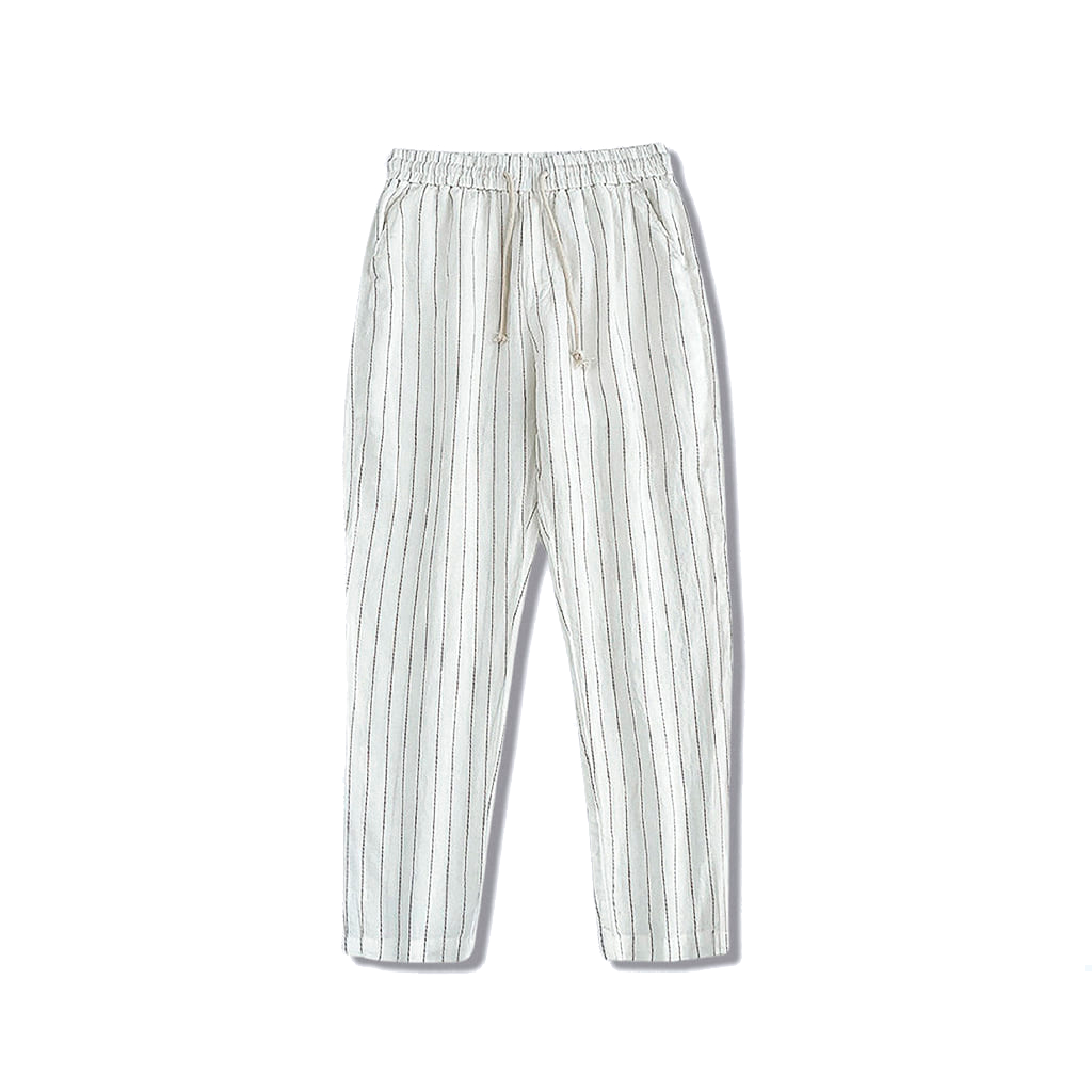 Calça de Linho Masculina Listrada Lorennzi 2