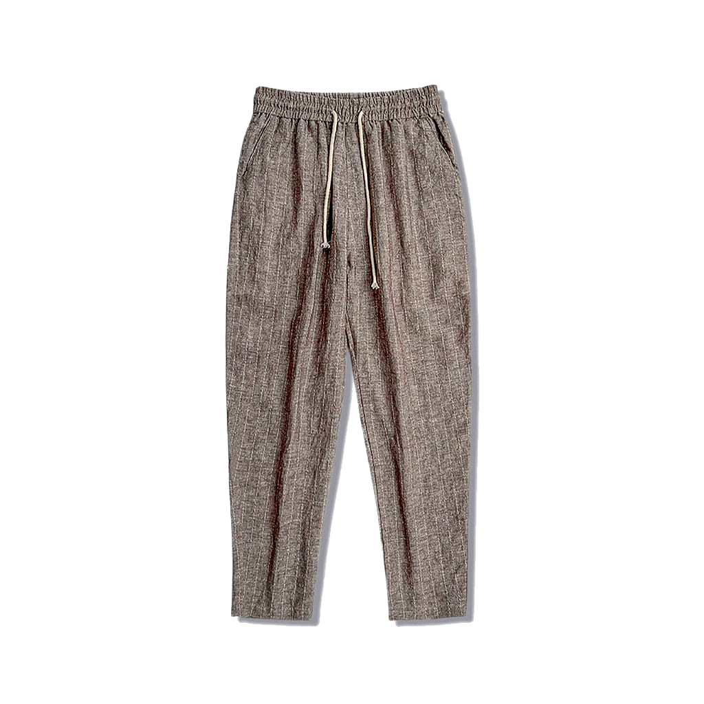 Calça de Linho Masculina Listrada Lorennzi 8