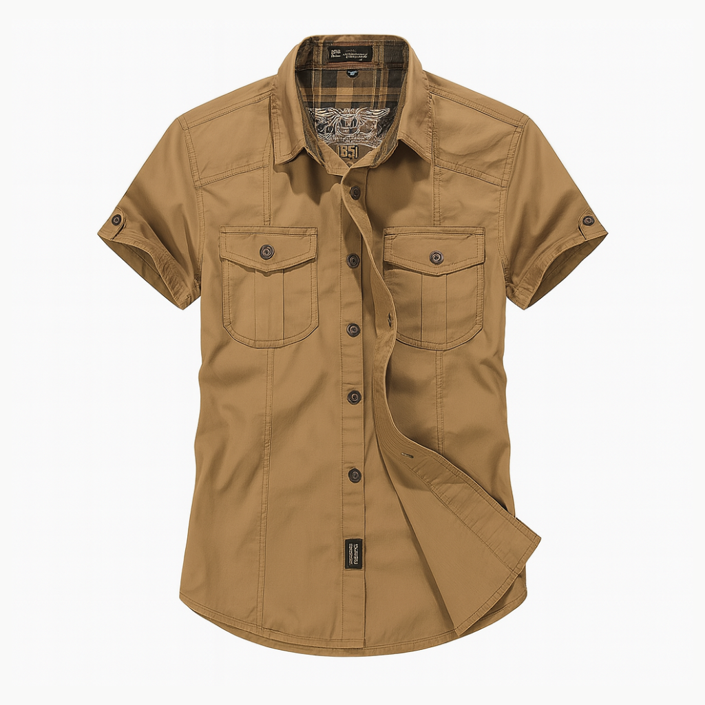 Camisa Manga Curta Lorennzi Khaki