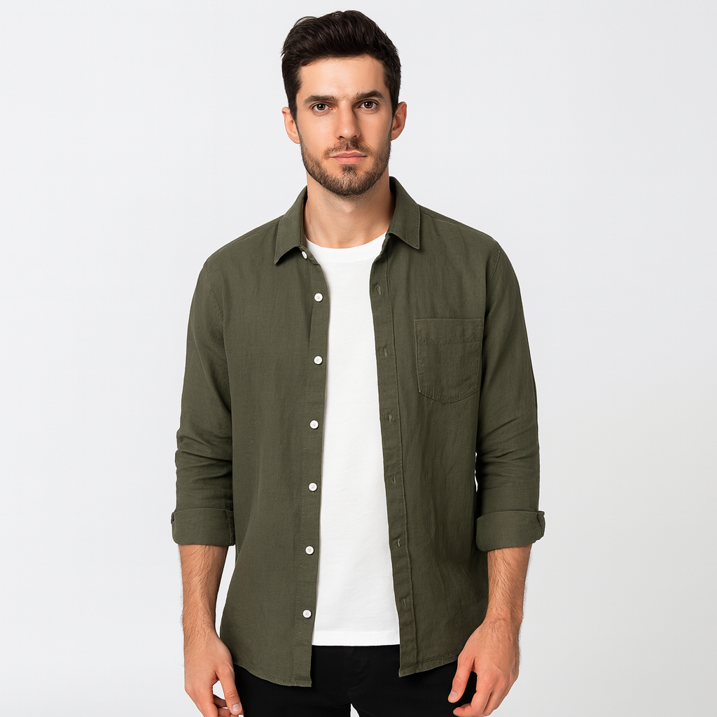 Camisa de Linho Masculina Lorennzi Bosco 2