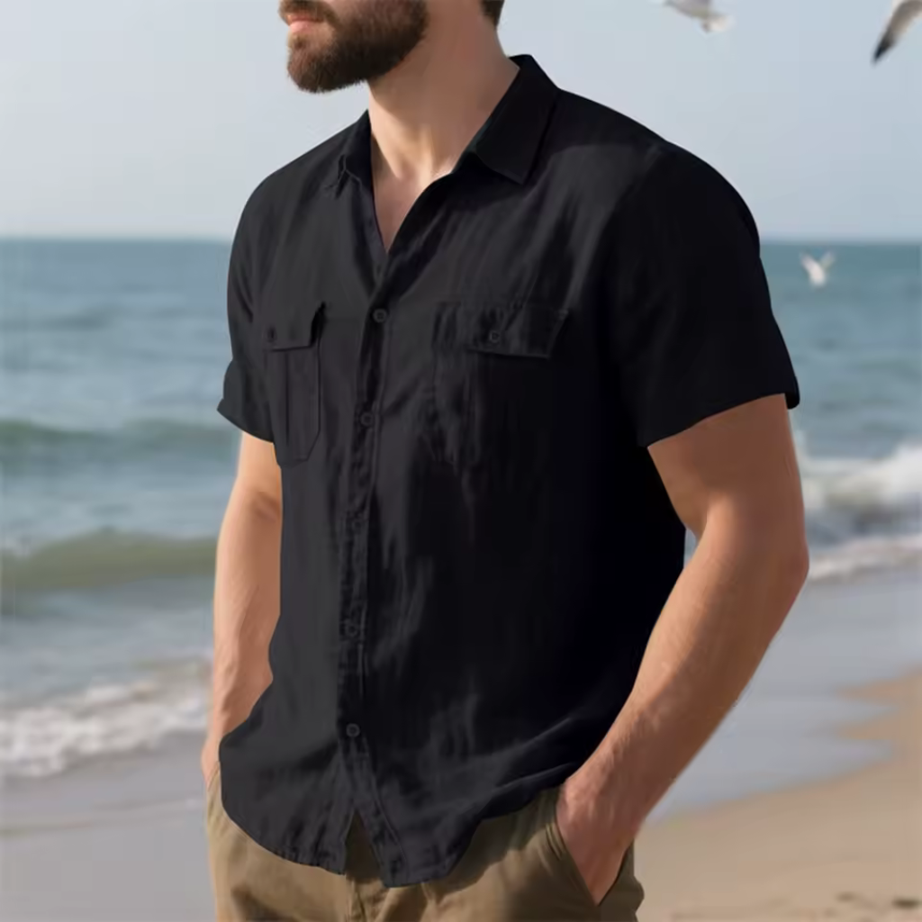 Camisa de Linho Masculina Lorennzi Costa 4