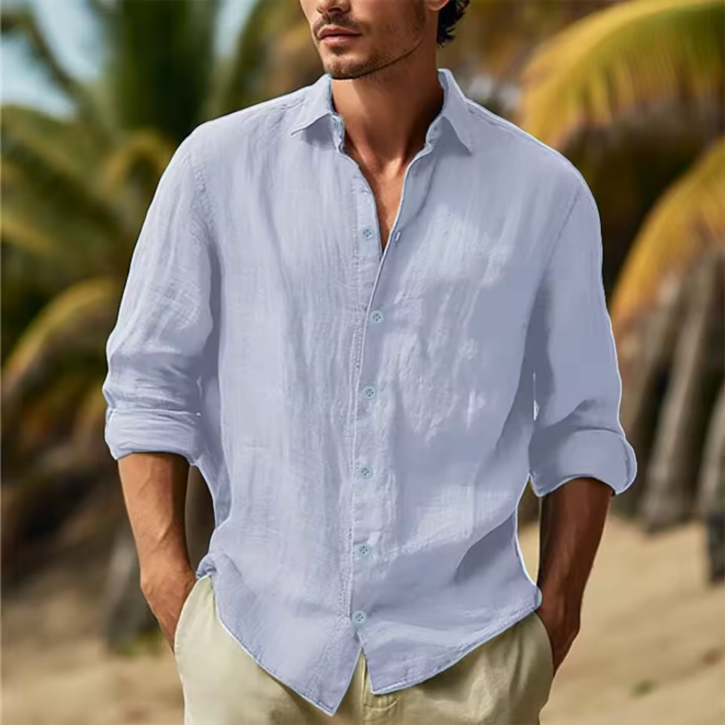 Camisa de Linho Masculina Lorennzi Santorini 3