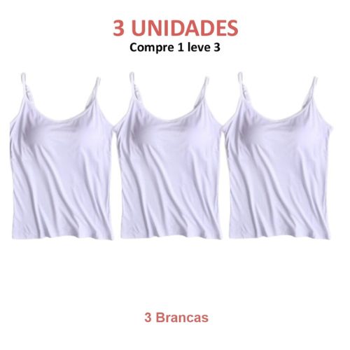Blusa Regata Feminina com Sutiã Embutido