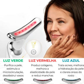 Massageador Facial Rejuvenescedor GlowPro Led 2.0