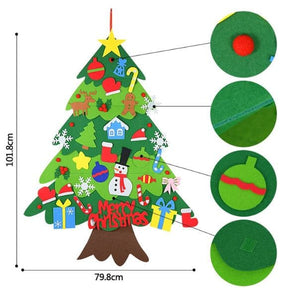 Árvore de Natal Criativa - Kit com 32 Peças + Led (Brinde)