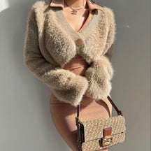 Cardigan de Lã Feminino
