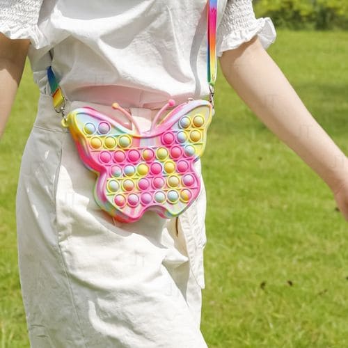 Bolsa de Ombro Borboleta Pop It - Moda Feminina Divertida