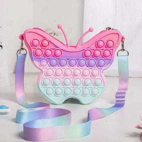 Bolsa de Ombro Borboleta Pop It - Moda Feminina Divertida