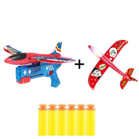 Lançador de Avião para Crianças + 1 Avião de Brinde e Cartucho - Compre 1 e Leve 2