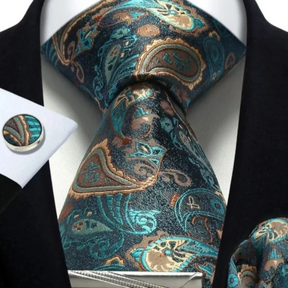 Gravata Estampada Lorennzi Conjunto de Seda 22