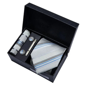 Gravata Listrada Conjunto de Seda Lorennzi 12