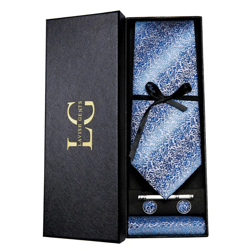 Kit Gravata Estampada de Seda Vitale Lorennzi 21