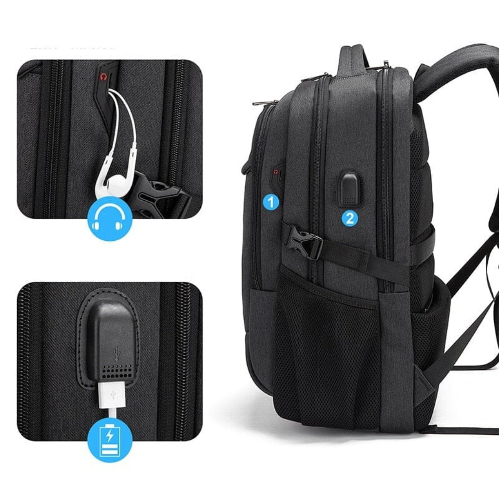 Mochila Masculina Executiva Porta USB Lorennzi 4