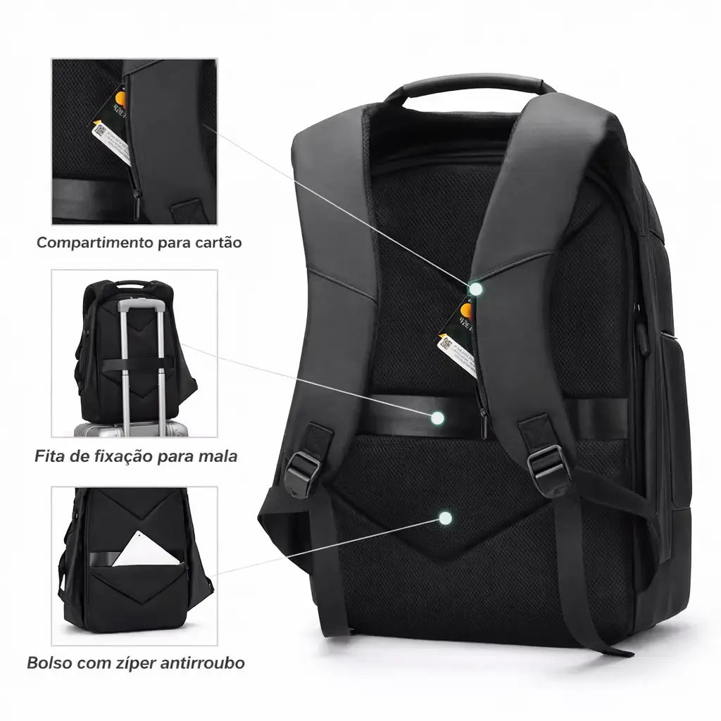 Mochila Masculina Notebook Anti-Furto Lorennzi 6