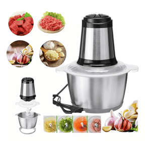 Mini Processador Manual Inox | Triturador de Alho, Cebola e Temperos
