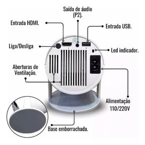 Projetor Portátil 4k Pocket Cine