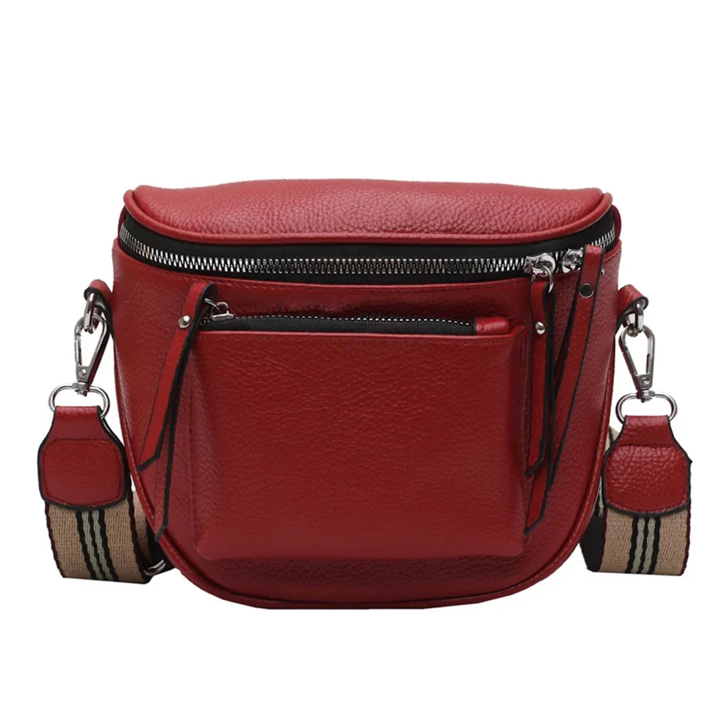 Bolsa Feminina Transversal de Couro Oxana