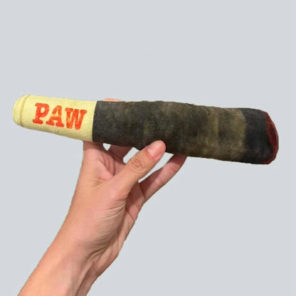 Brinquedos interativos engraçados para cães-design de charuto brinquedos de pelúcia estridentes para animais de estimação moagem de dentes brinquedo de mastigar criativo para cães pequenos e médios