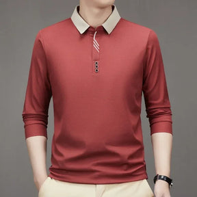 Camisa Comprida Polo Minimalista (Brinde 1 Relógio de Luxo)