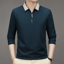 Camisa Comprida Polo Minimalista (Brinde 1 Relógio de Luxo)