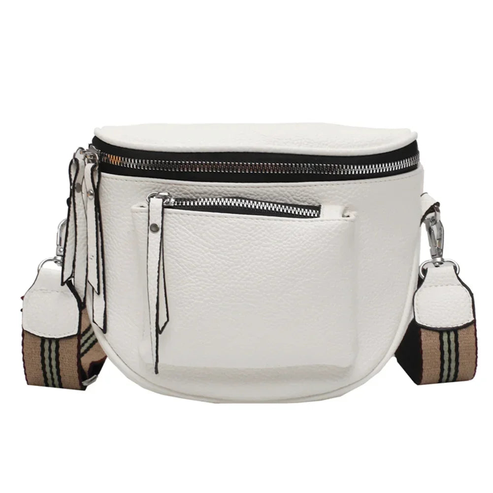 Bolsa Feminina Transversal de Couro Oxana