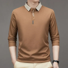 Camisa Comprida Polo Minimalista (Brinde 1 Relógio de Luxo)